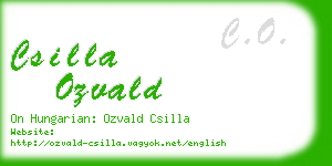 csilla ozvald business card